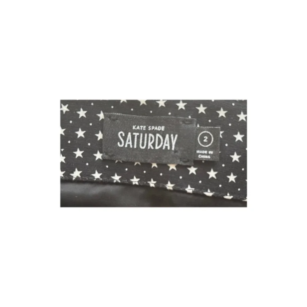 Kate Spade Saturday Skirt Pencil Stars Stretch Black & White Women’s Size 2